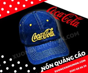 Nón quảng cáo Coca Cola thực hiện bởi Trâm Anh Caps