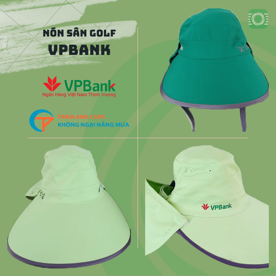 Nón đồng phục VPBank – thêu logo chính xác theo brand guideline