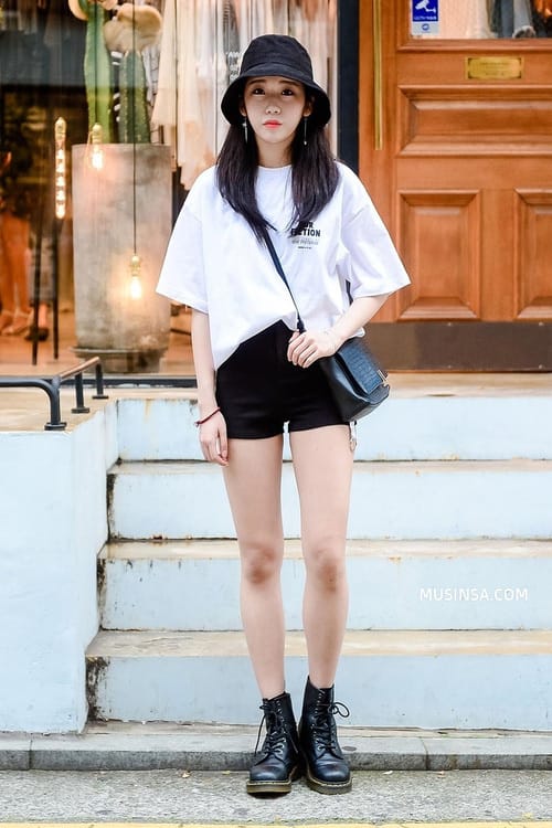 Các cô nàng không thể không biết cách phối đồ cùng mũ Bucket 2 phoi do cung mu bucket1
