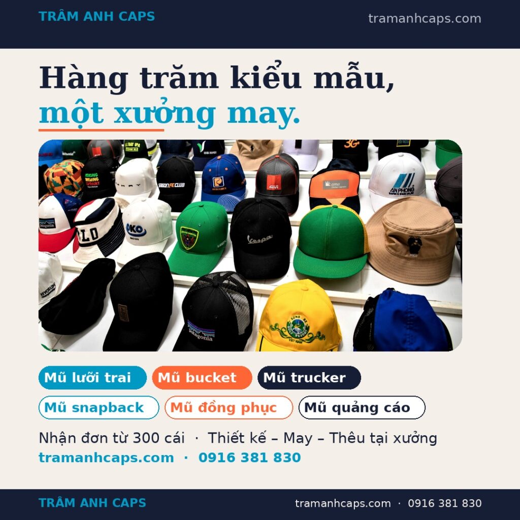 Kho vải nguyên liệu – đa dạng chủng loại phục vụ nhiều - Xưởng may nón Trâm Anh Caps
